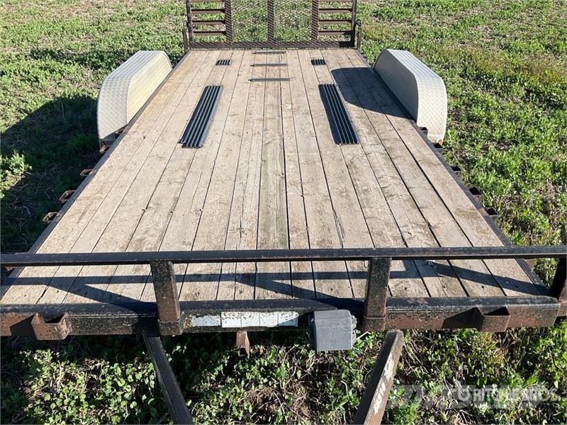 PJ 16 ft T/A Flatbed Trailer Planhengere