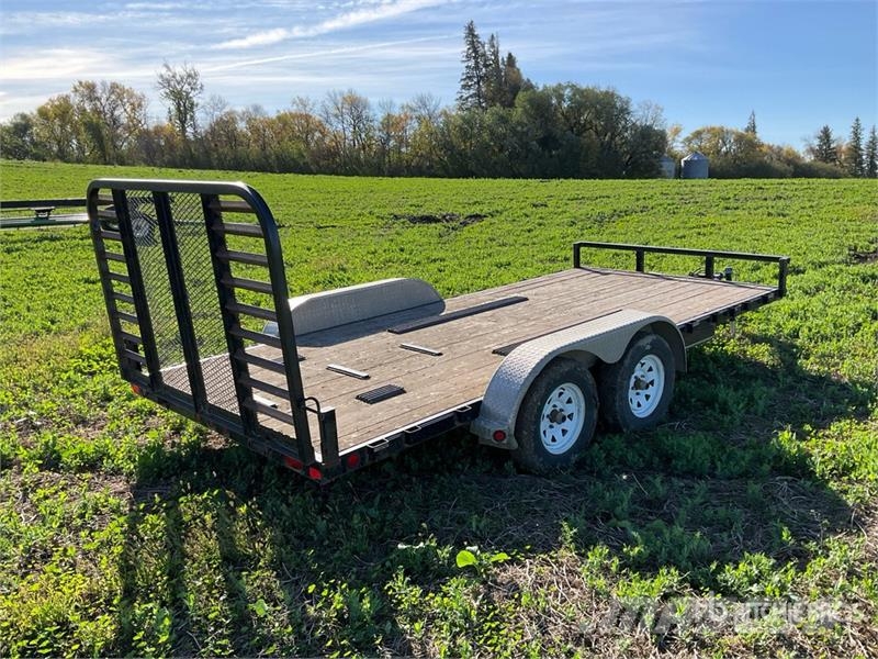 PJ 16 ft T/A Flatbed Trailer Planhengere