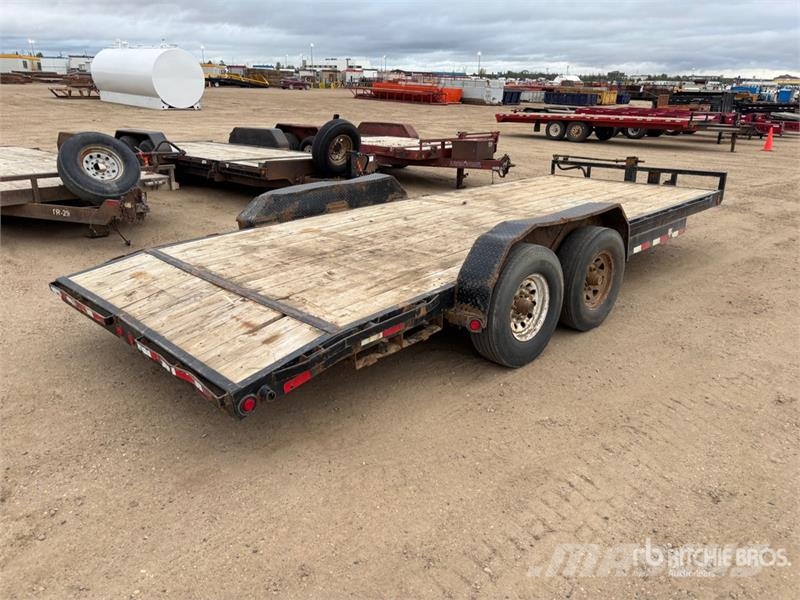 PJ 20 ft T/A Flatbed Trailer Planhengere