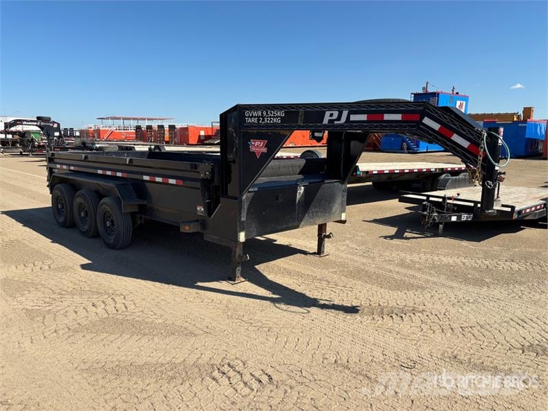 PJ Trailers Trailers 16 ft Tri/A Gooseneck Dump Utili Самоскиди