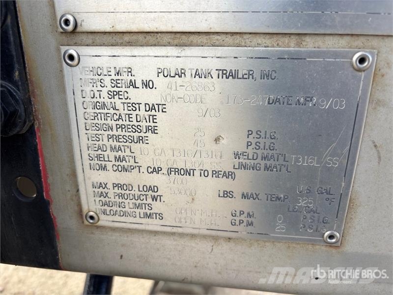Polar 14006 L Tri/A Super B-Train Lead Sulphur Tanker Tr Remorque citerne