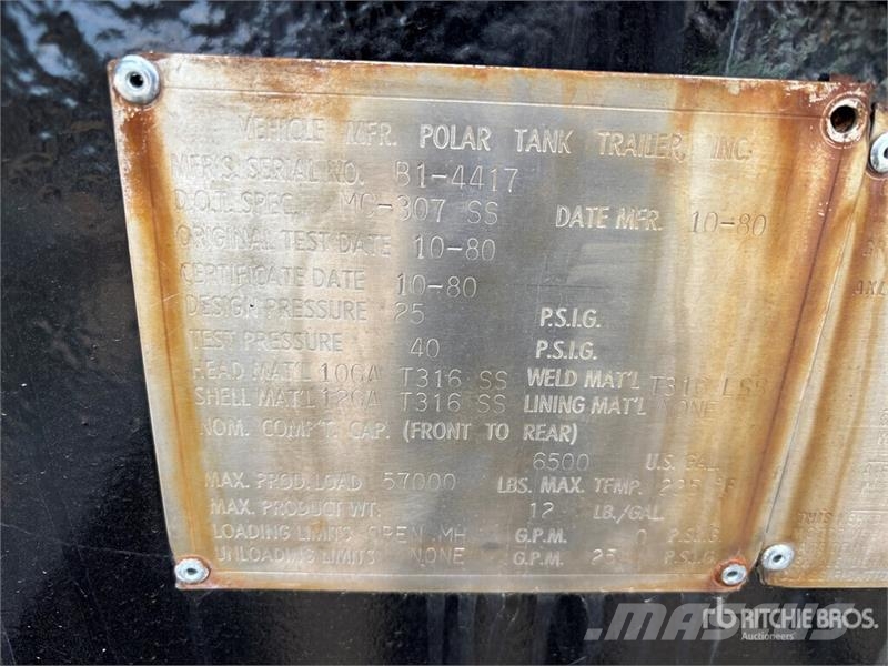 Polar 26000 L T/A Tanker Trailer Tanker trailers