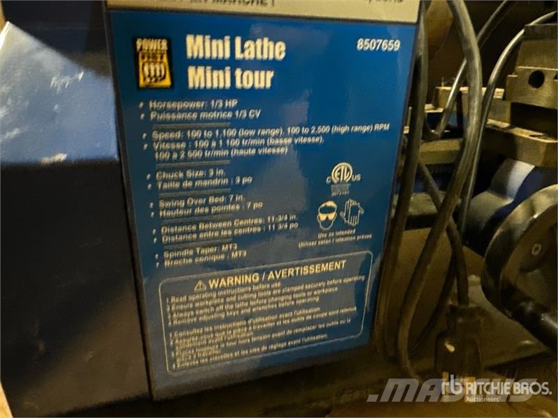  Powerfist 8507659 Mini Lathe معدات البناء - غير ذلك