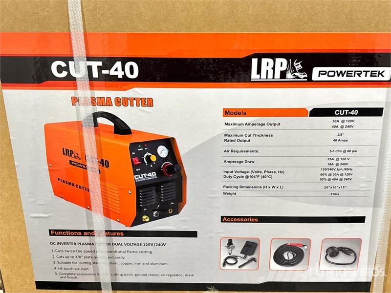 Powertek CUT-40 120-240 V 1 Phase 60 Hz Plasma Cutter (Unus 焊接機