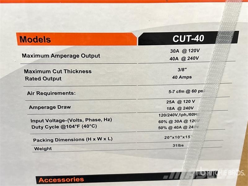 Powertek CUT-40 40 A Plasma Cutter (Unused) Зварювальні апарати