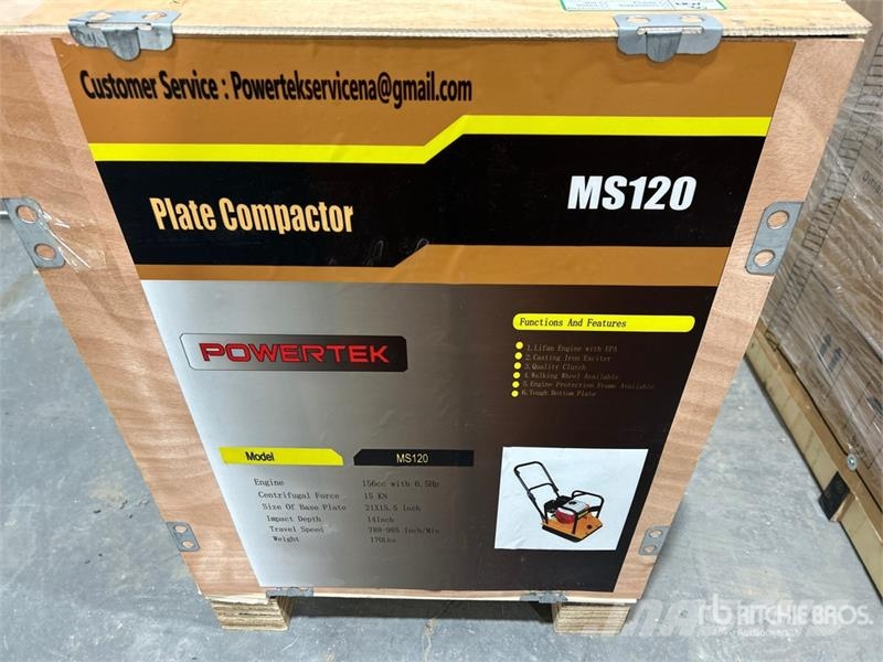 Powertek MS120 Vibratory Plate Compactor (Unused) 夯實機(夯土機)