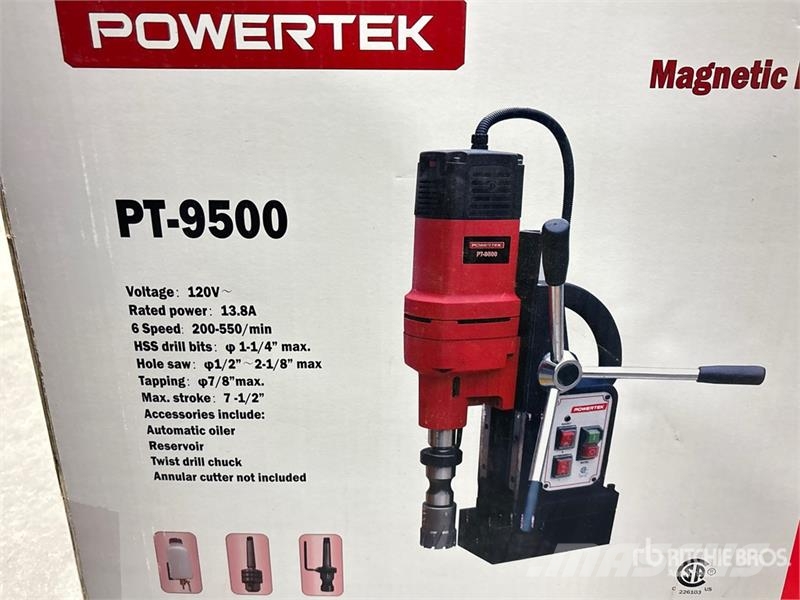 Powertek PT9500 Magnetic Drill Press (Unused) Drugi deli