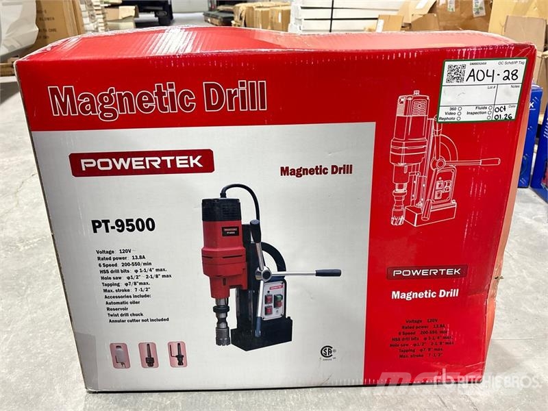 Powertek PT9500 Magnetic Drill Press (Unused) Drugi deli