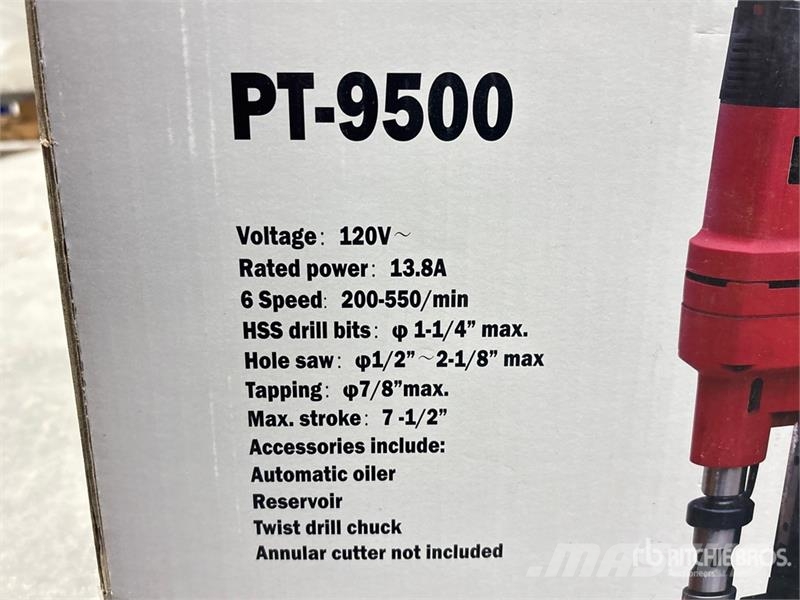 Powertek PT9500 Magnetic Drill Press (Unused) Drugi deli