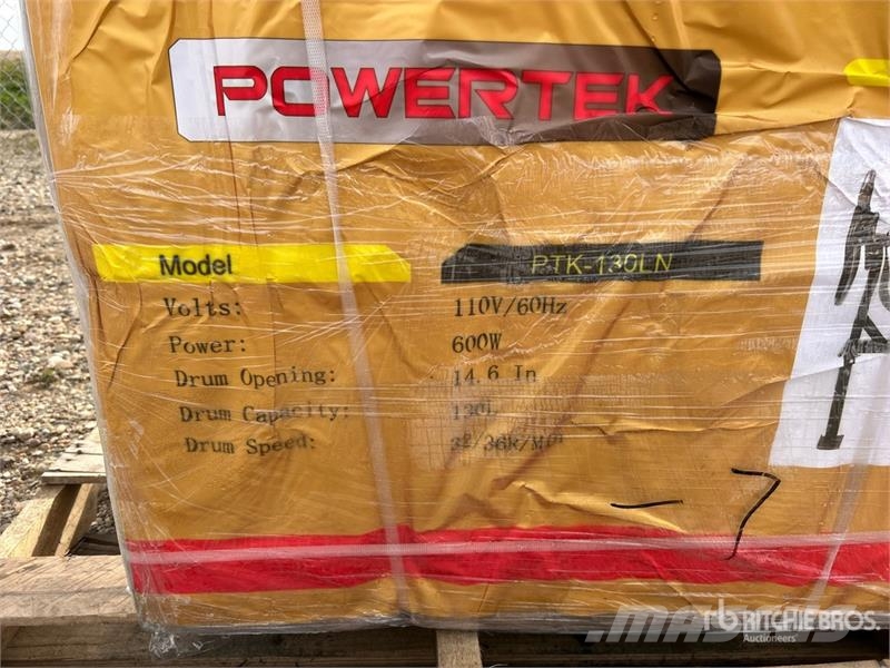 Powertek PTK-130LN Electric Portable Concrete Mixer (Unused Бетоносмесители