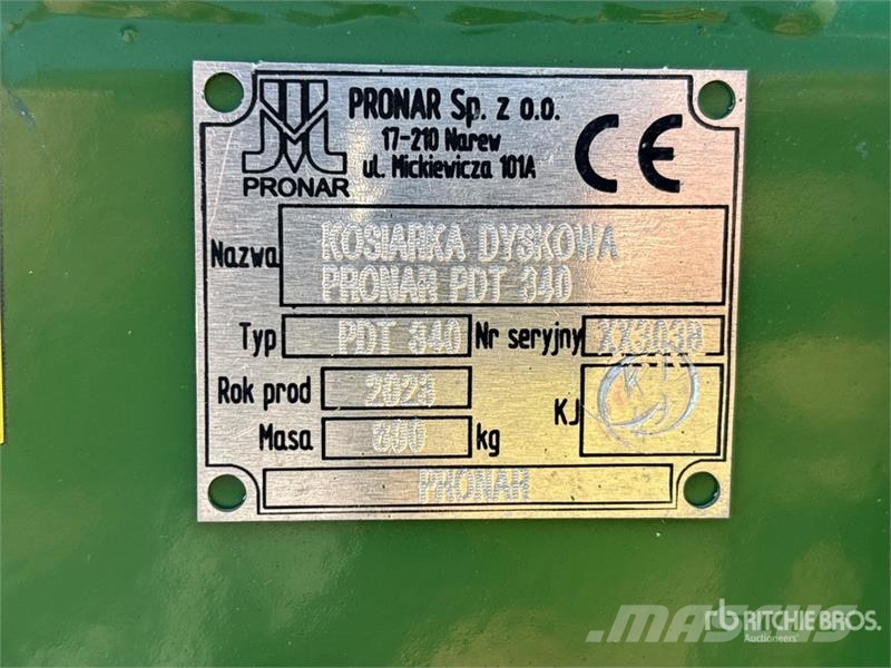 Pronar PDT340 9 ft 3-Point Hitch Disc Mower Gadanheiras