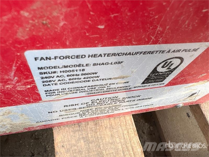 Qty Of Space Heater Equipo para calentado y descongelación