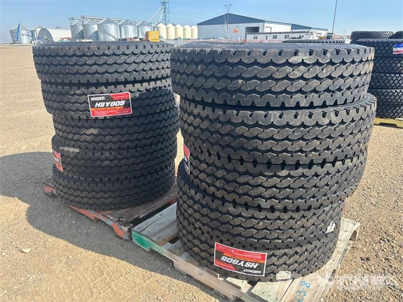 Quantity of (10) HonSway 11R22.5 Trailer Tires (Un Tyres, wheels and rims