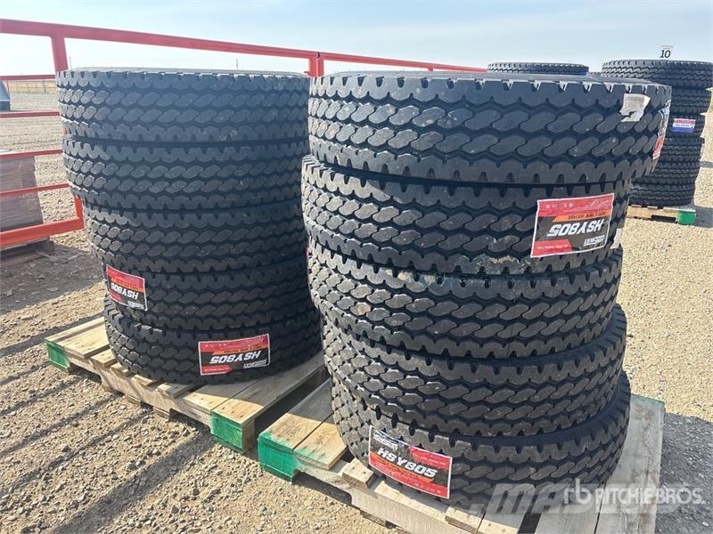 Quantity of (10) HonSway 11R22.5 Trailer Tires (Un Tyres, wheels and rims
