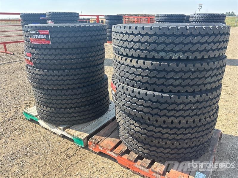 Quantity of (10) HonSway 11R22.5 Trailer Tires (Un Tyres, wheels and rims