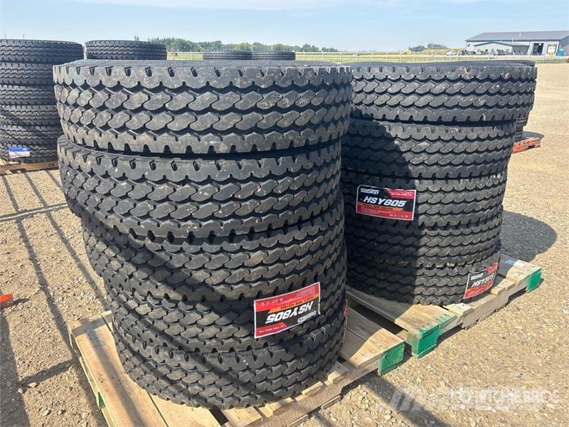 Quantity of (10) HonSway 11R22.5 Trailer Tires (Un Tyres, wheels and rims