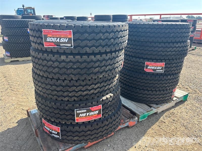 Quantity of (10) HonSway 11R22.5 Trailer Tires (Un Tyres, wheels and rims