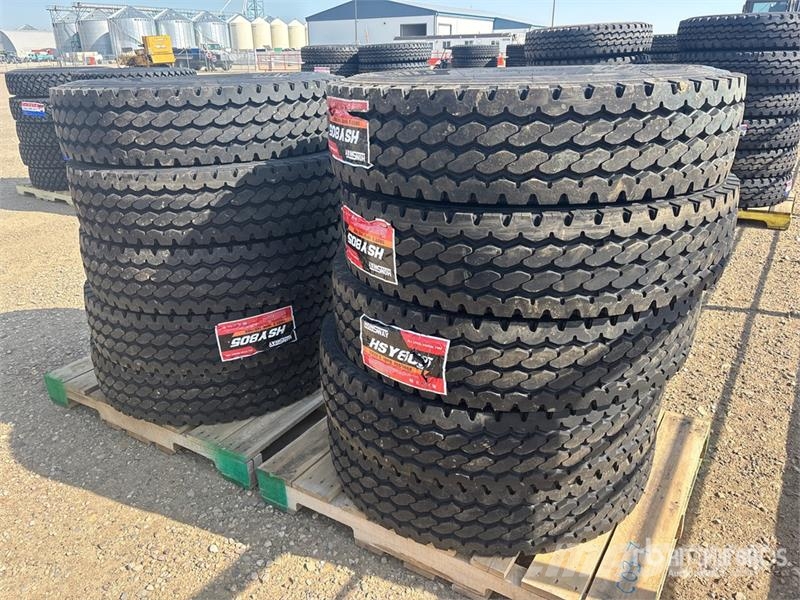 Quantity of (10) HonSway 11R22.5 Trailer Tires (Un Tyres, wheels and rims