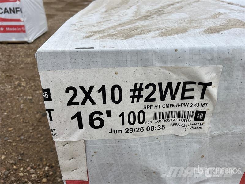  Quantity of (100) 2 in x 10 in x 16 ft SPF #2 BTR  Drugi deli