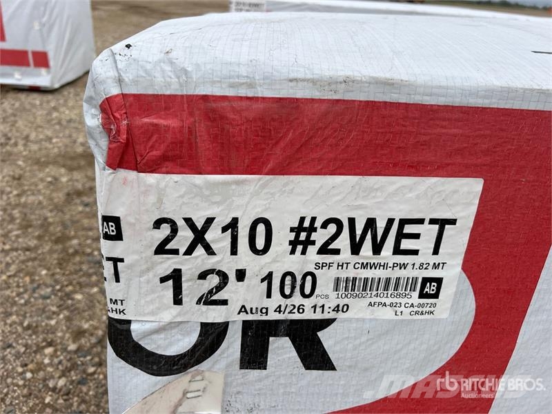 Quantity of (100) 2 in x 10 in x 12 ft SPF #2 BTR Drugi deli