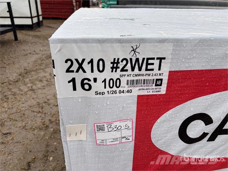 Quantity of (100) 2 x 10 x 16 SPF #2 Lumber (Unuse Drugi deli