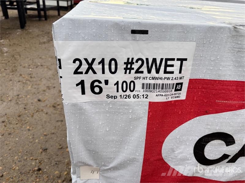 Quantity of (100) 2x10x16 SPF #2 Lumber (Unused) Drugi deli