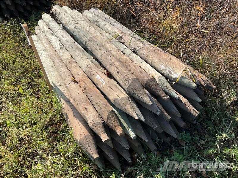 Quantity of (100) 6 ft Fence Posts Other livestock machinery and accessories