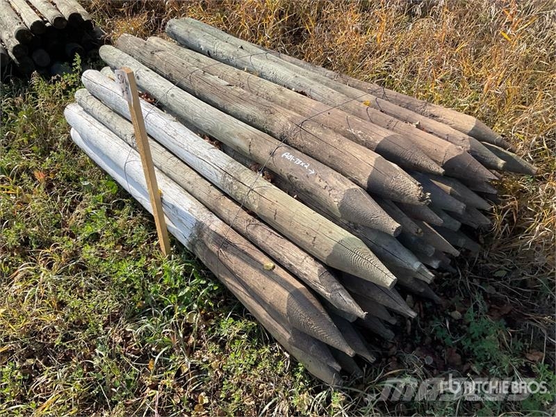 Quantity of (100) 6 ft Fence Posts Other livestock machinery and accessories