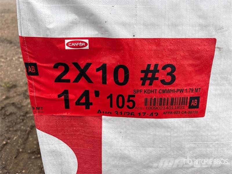  Quantity of (105) 2 in x 10 in x 14 ft SPF #3 Lumb Egyéb alkatrészek