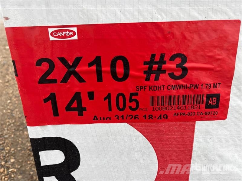  Quantity of (105) 2 in x 10 in x 14 ft SPF #3 Lumb Egyéb alkatrészek