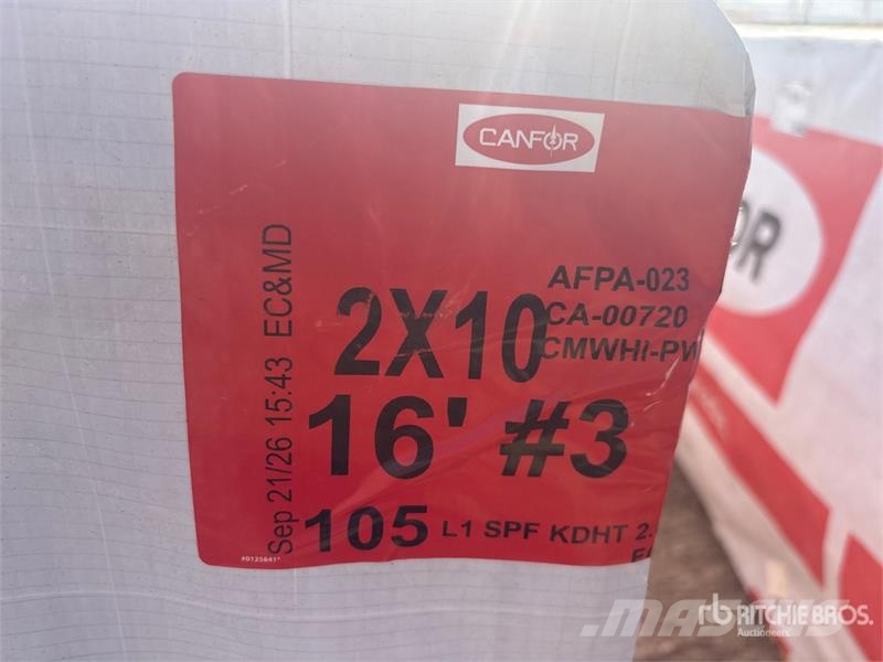 Quantity of (105) 2 x 10 x 16 SPF #3 Lumber (Unuse Drugi deli
