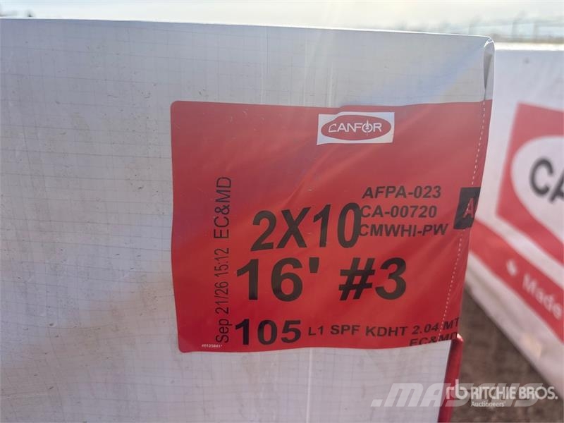 Quantity of (105) 2 x 10 x 16 SPF #3 Lumber (Unuse Andre komponenter