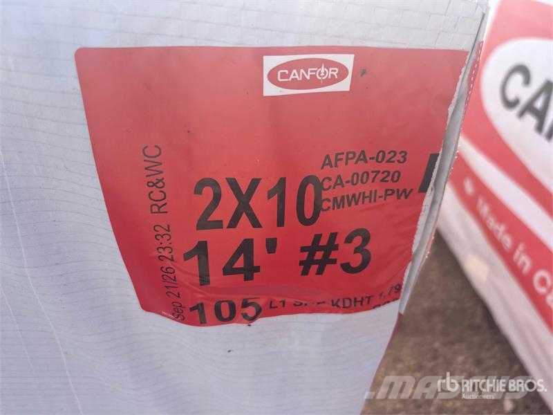 Quantity of (105) 2 x 10 x 14 SPF #3 Lumber (Unuse Andre komponenter