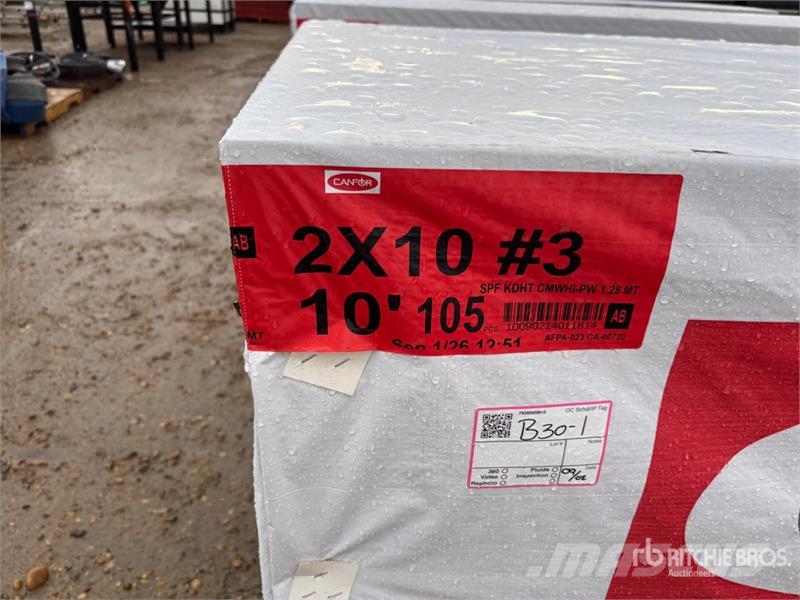 Quantity of (105) 2x10x10 SPF #3 Lumber (Unused) Drugi deli
