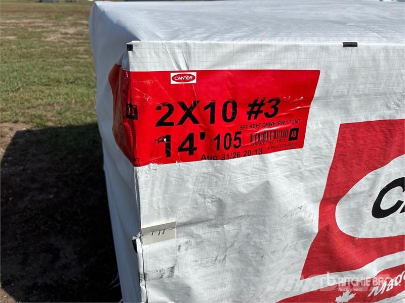 Quantity of (105) 2x10x14 SPF #3 Lumber (Unused) Drugi deli