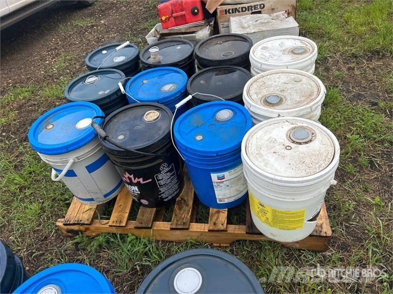 Quantity of (12) 5 gal Pails of Assorted Oil & Lub Drugi deli