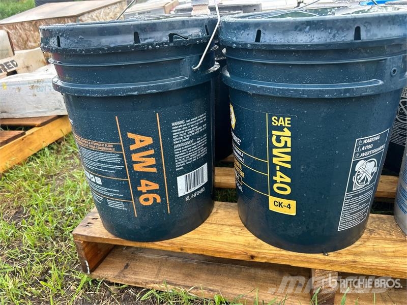 Quantity of (12) 5 gal Pails of Assorted Oil & Lub Drugi deli