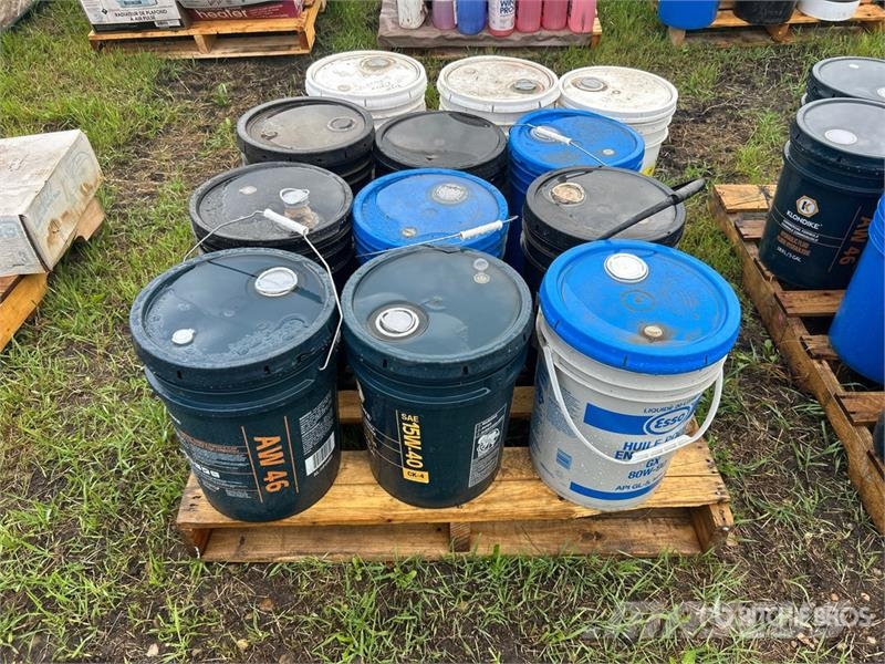 Quantity of (12) 5 gal Pails of Assorted Oil & Lub Drugi deli