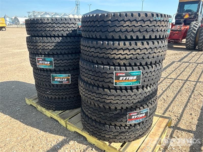 Quantity of (12) Seyoun 11R22.5 Trailer Tires (Unu Tyres, wheels and rims