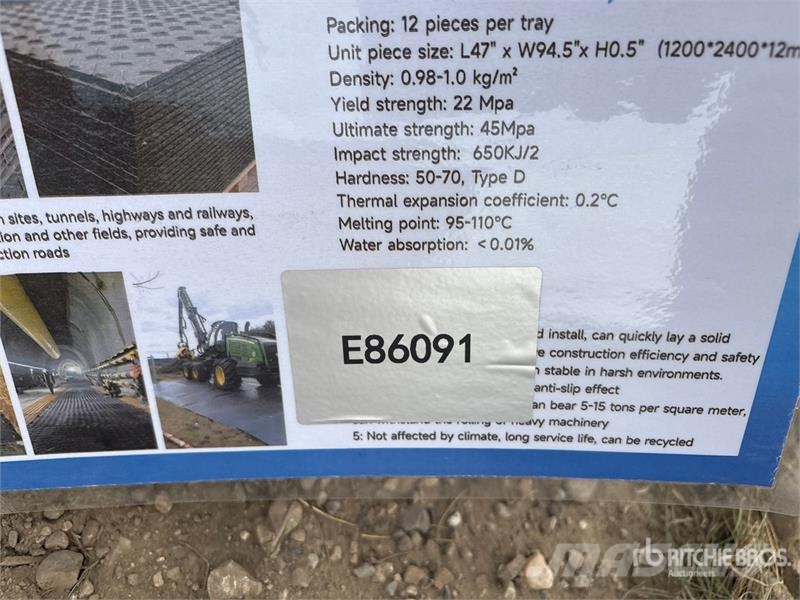Quantity of (12) SKLP SK-LJB12 94 in x 47 in Poly Rezervni delovi i oprema za bušenje