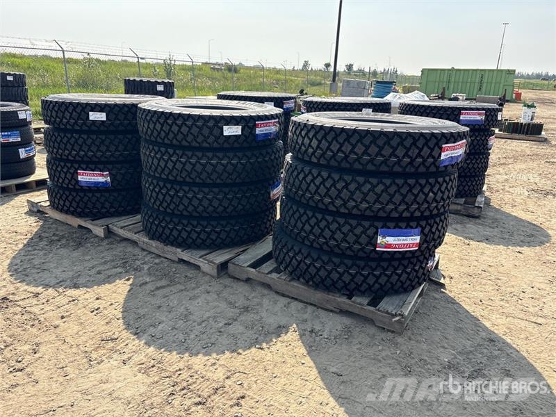 Quantity of (12) Taitong 11R24.5 Drive Tires (Unus Tyres, wheels and rims