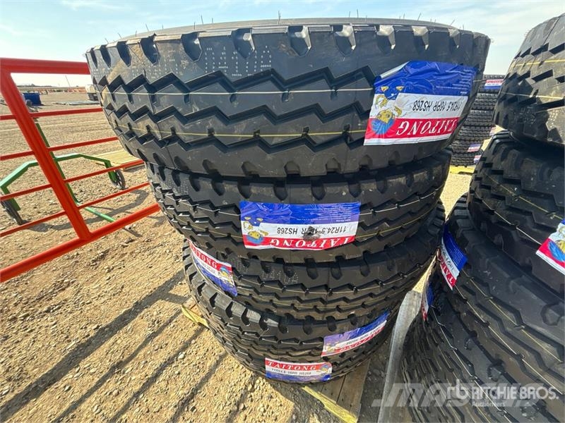 Quantity of (12) Taitong 11R24.5 Trailer Tires (Un Tyres, wheels and rims