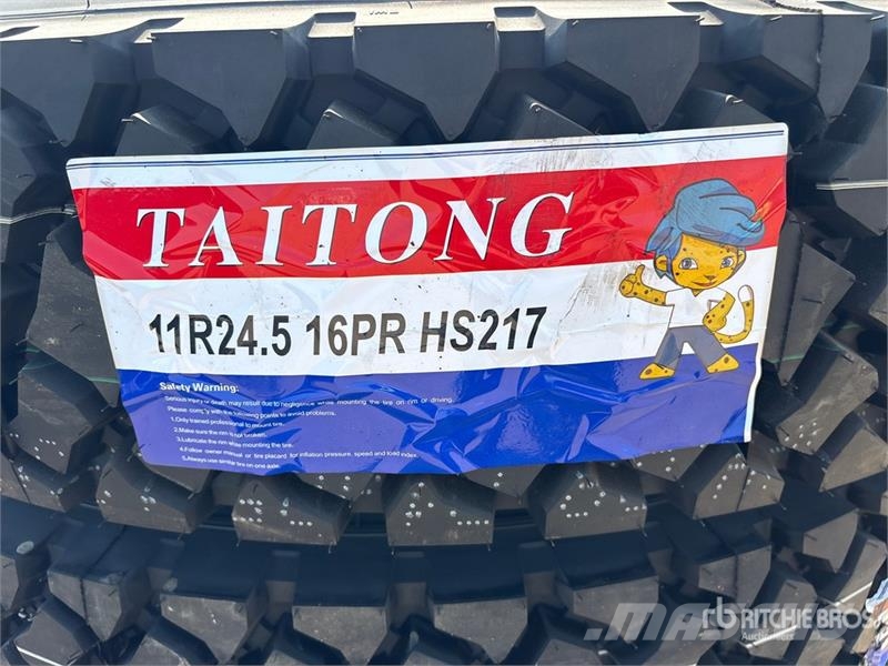 Quantity of (12) Taitong 11R24.5 Drive Tires (Unus Tyres, wheels and rims