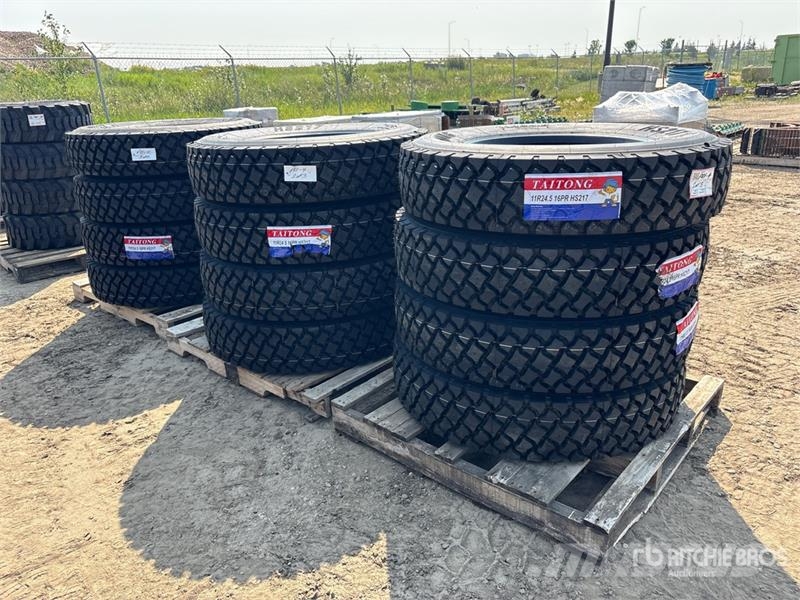 Quantity of (12) Taitong 11R24.5 Drive Tires (Unus Tyres, wheels and rims