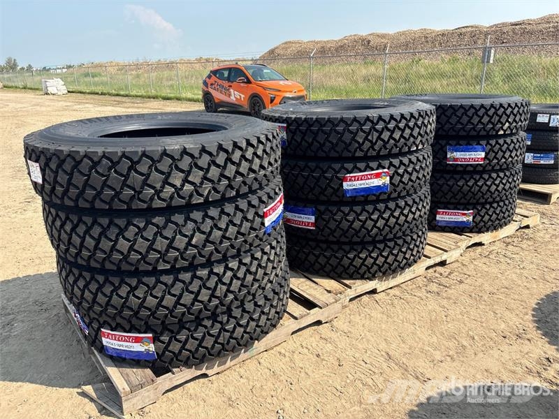 Quantity of (12) Taitong 11R24.5 Drive Tires (Unus Tyres, wheels and rims
