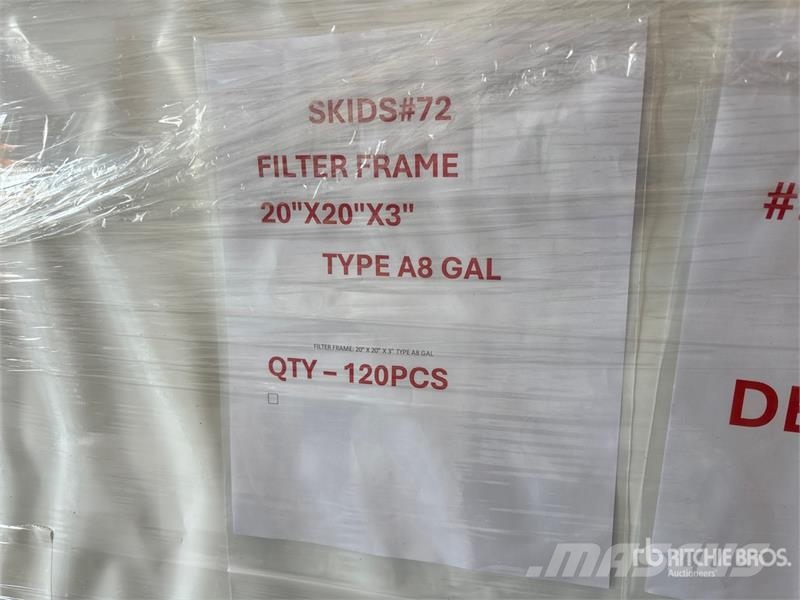 Quantity of 120 Filter Frame 20 In X 20 In X 3 In Drugi deli