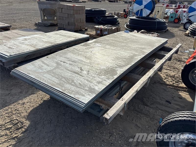  Quantity of (140) 16ga x 48 x 96 Galvanized Sheet  المصاعد والرافعات المادية