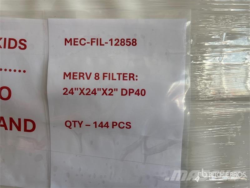 Quantity of 144 Merv 8 Filter 24 In x 24 in x 2 in Drugi deli
