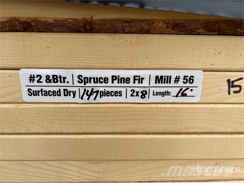 Quantity of (147) 2 x 8 x 16 ft #2 & BTR Lumber Andere Zubehörteile