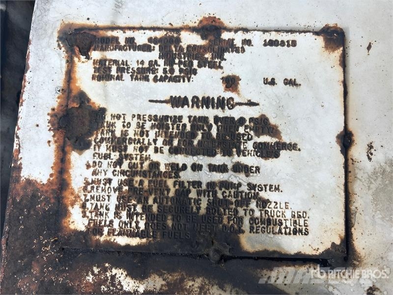  Quantity of (2) 100 gal Steel Diesel Fuel Tank Fuel and additive tanks